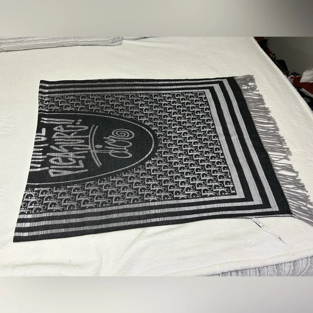 🖤 🔥Christian Dior x Shawn STUSSY soie silk stole scarf (New)🖤🔥RARE FIND🔥